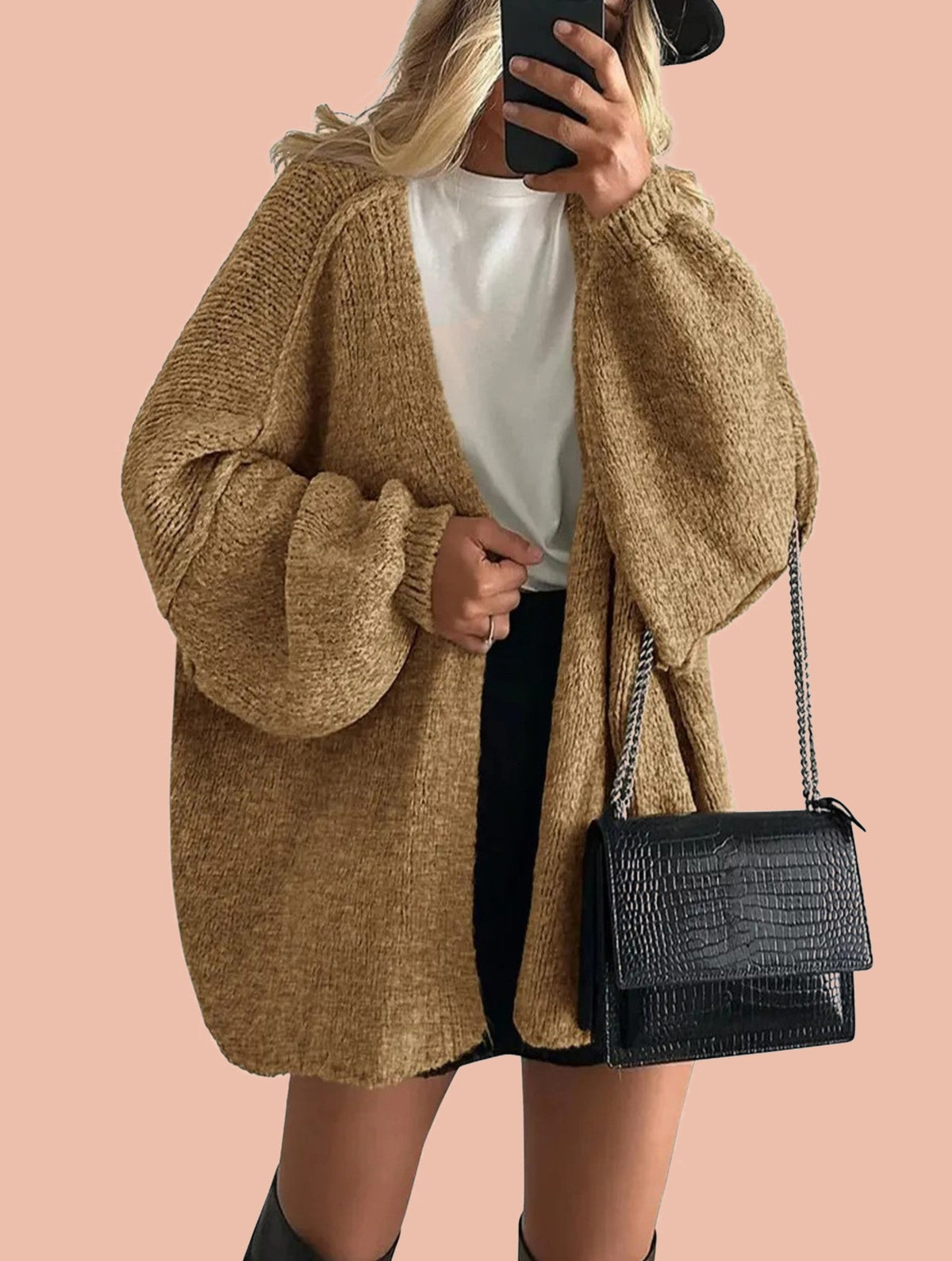 Women's Oversized Lantern Sleeve Sweater Cardigan (Free Shipping on Orders of 2+)