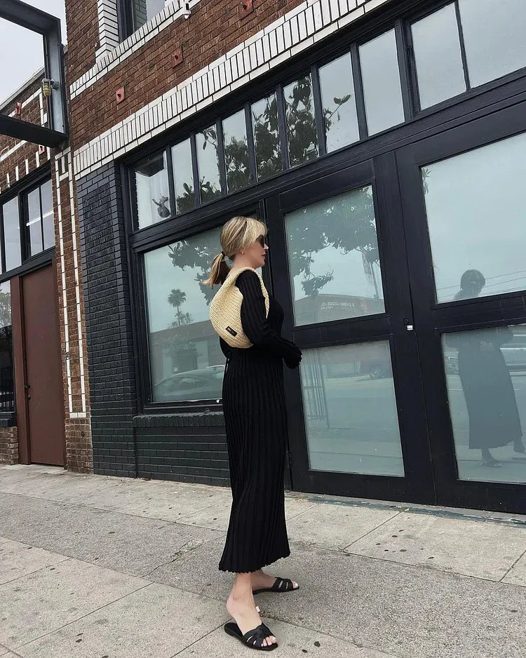 Autumn New Long-Sleeved Knit Midi Dress (Buy 2, Get Free Shipping)