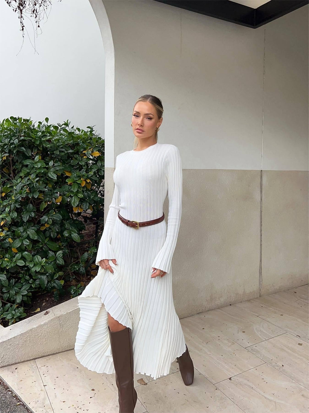Autumn New Long-Sleeved Knit Midi Dress (Buy 2, Get Free Shipping)