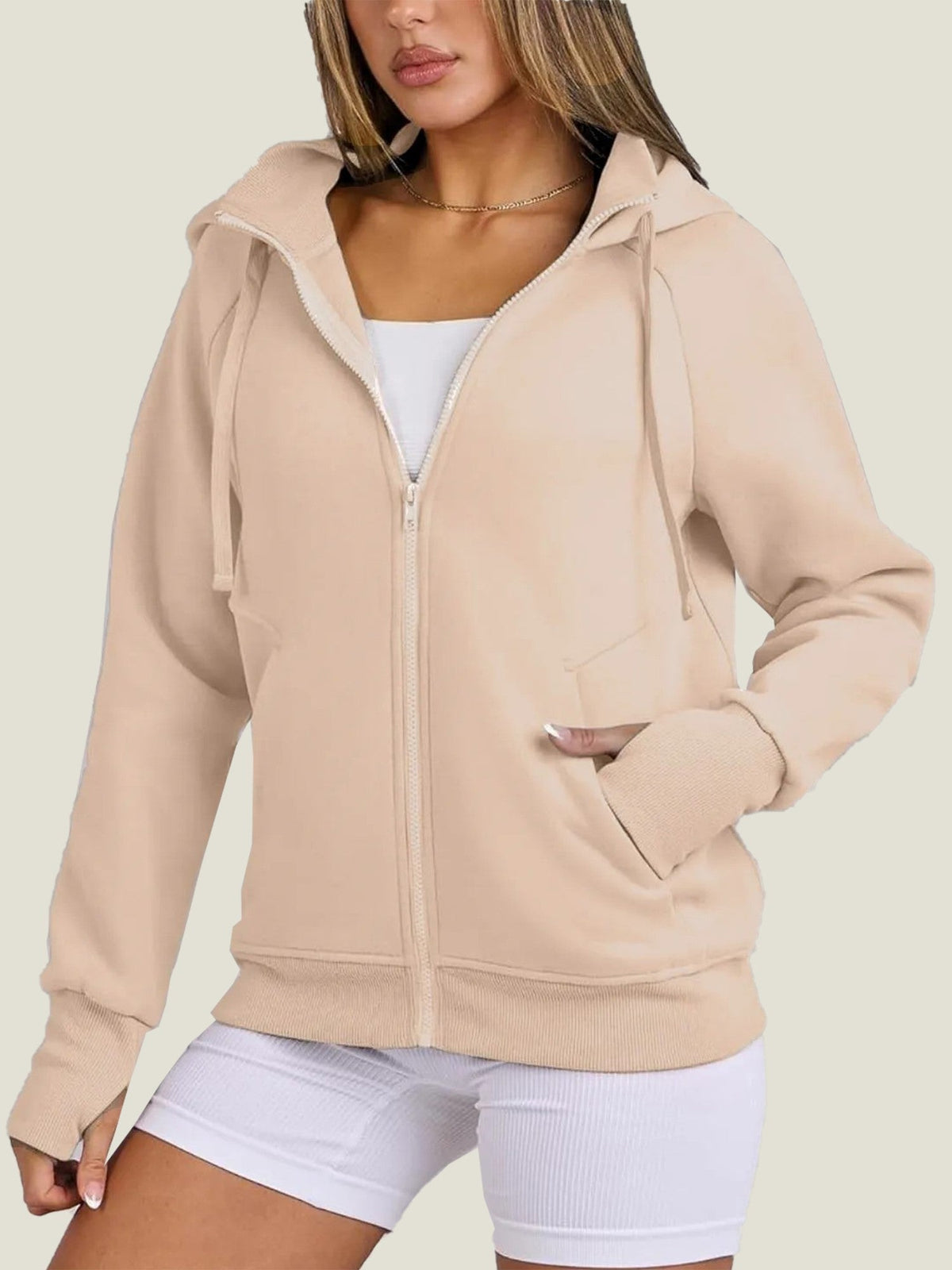 Women's Zip Up Drawstring Hoodie (Buy 2, Get Free Shipping)
