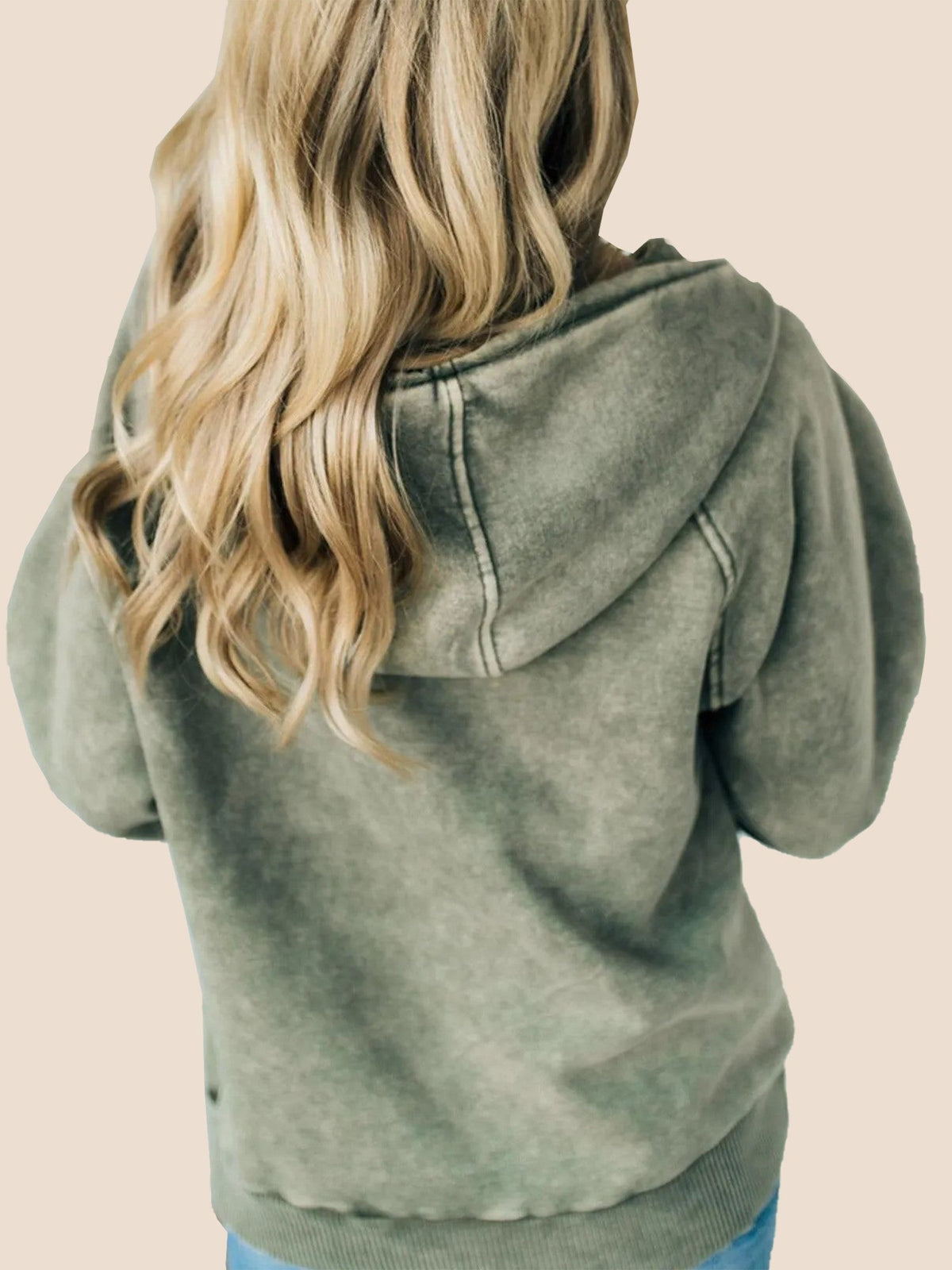 Women's 3/4 Zip Acid Washed Hoodie (Buy 2, Get Free Shipping)