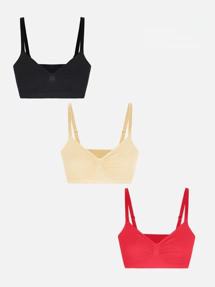 Pocketsh 3-Pack Smooth Seamless Wireless Bra Bundle