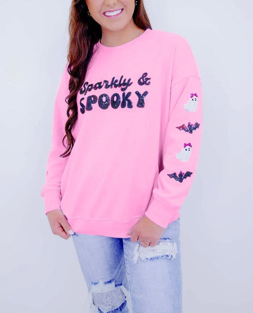 Women's Sparkly & Spooky Sequin Sweatshirt (Buy 2 Get Free Shipping)