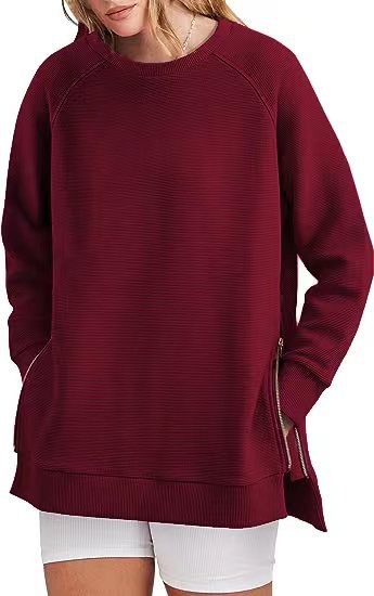 Women's Side Zipper Oversized Sweatshirt (Buy 2 Get Free Shipping)