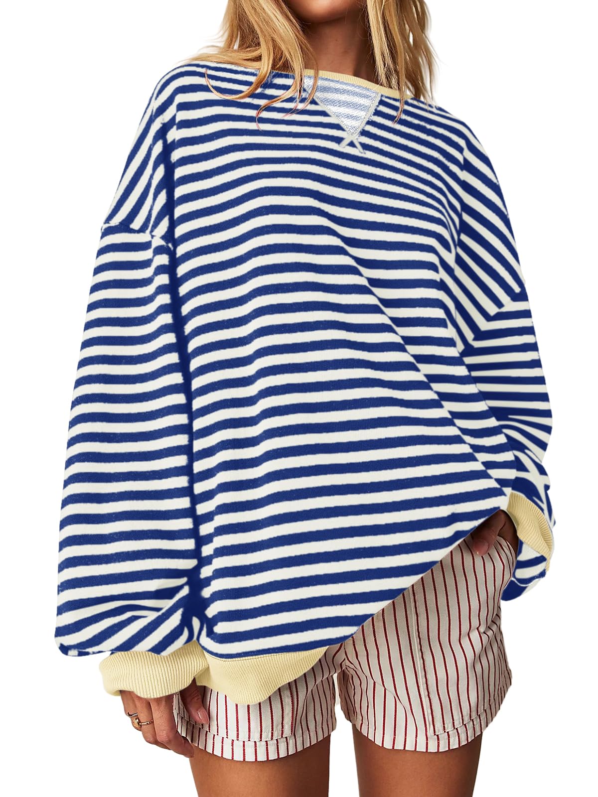 Women's Striped Oversized Sweatshirt (Free Shipping on Orders of 2+)