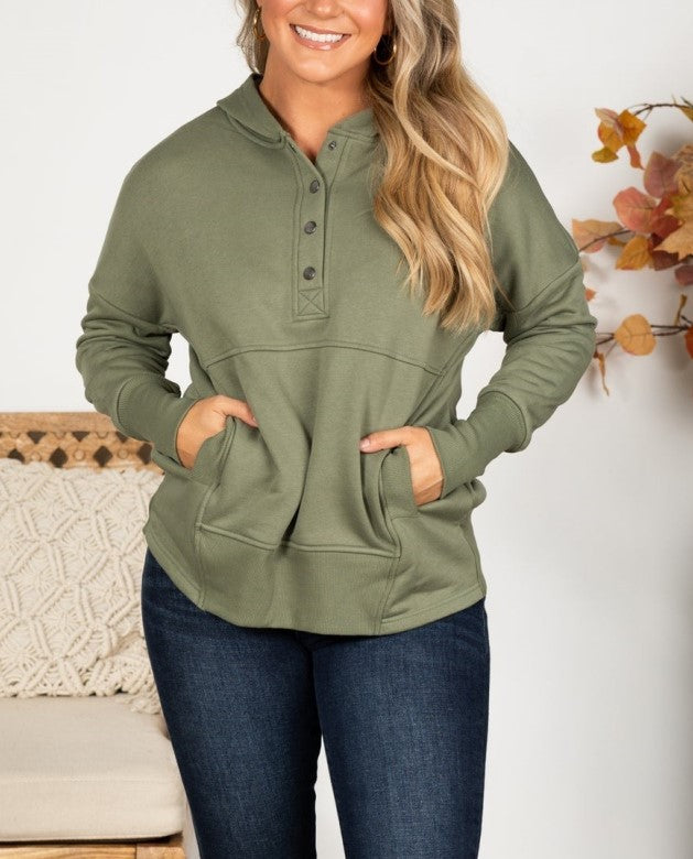 Women's Oversized Half-Button Hoodie (Buy 2, Get Free Shipping)