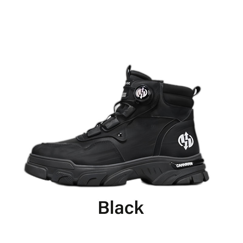 ⏰Men's outdoor swivel buckle work shoes(Waterproof, Anti-slip,Comfortable and Breathable)