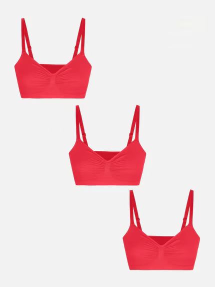 Pocketsh 3-Pack Smooth Seamless Wireless Bra Bundle