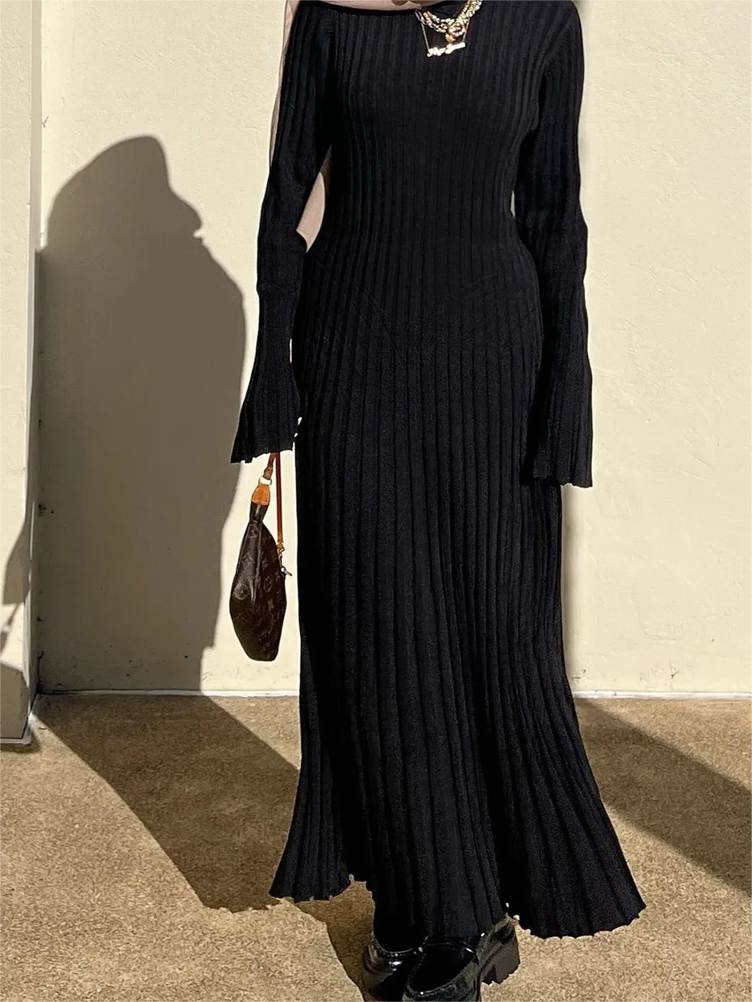 Autumn New Long-Sleeved Knit Midi Dress (Buy 2, Get Free Shipping)