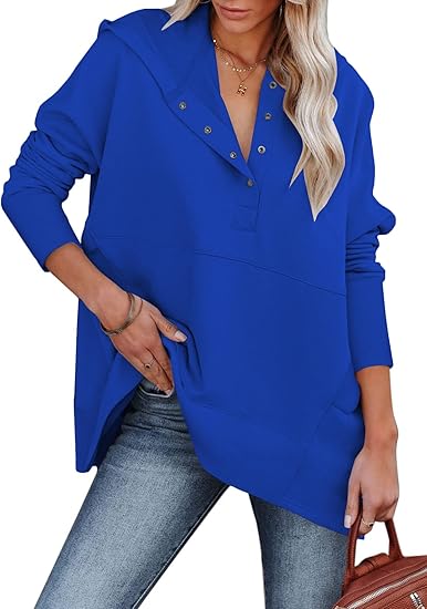 Women's Oversized Half-Button Hoodie (Buy 2, Get Free Shipping)