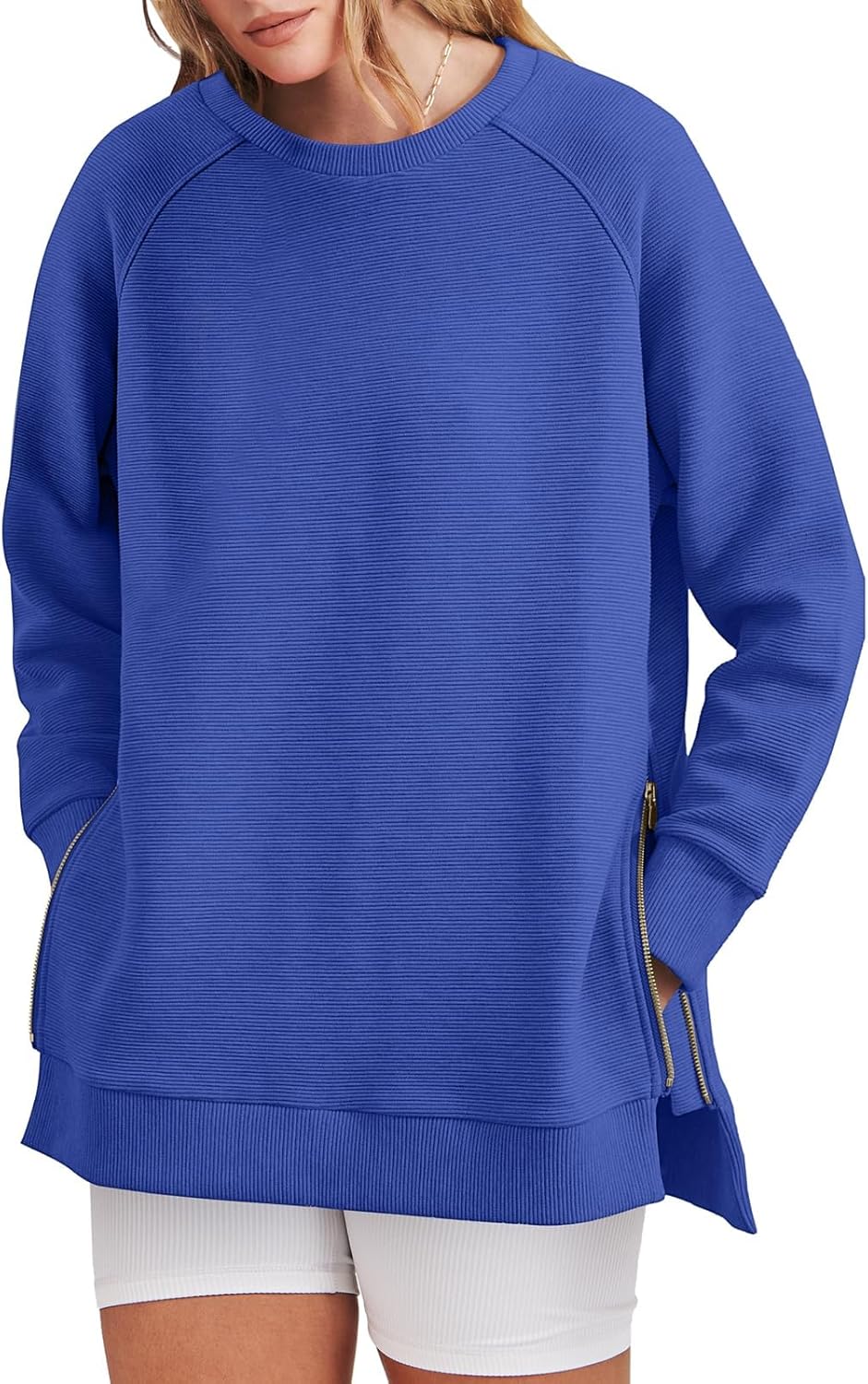 Women's Side Zipper Oversized Sweatshirt (Buy 2 Get Free Shipping)