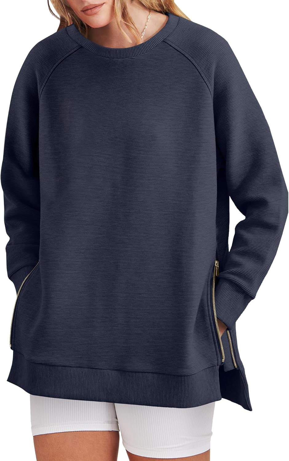 Women's Side Zipper Oversized Sweatshirt (Buy 2 Get Free Shipping)