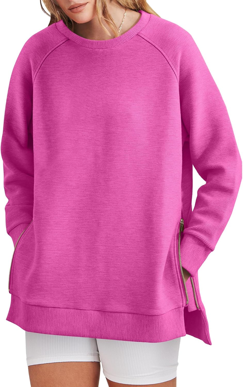 Women's Side Zipper Oversized Sweatshirt (Buy 2 Get Free Shipping)