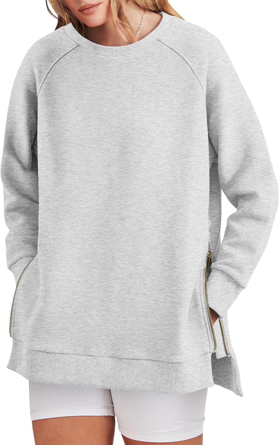 Women's Side Zipper Oversized Sweatshirt (Buy 2 Get Free Shipping)