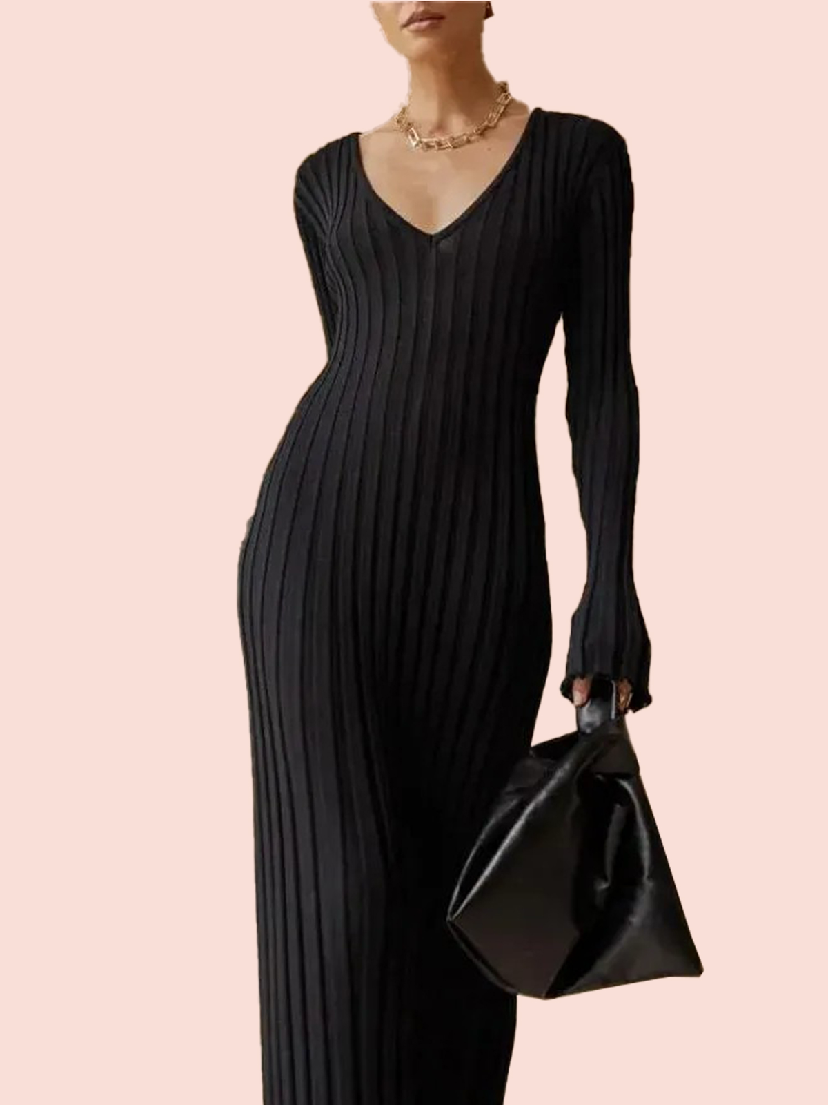 Autumn New Long-Sleeved Knit Midi Dress (Buy 2, Get Free Shipping)