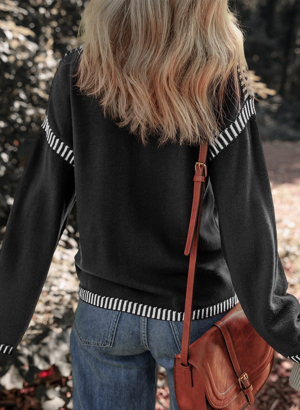 Women's Contrast Cable Knit Pullover Sweater (Buy 2, Get Free Shipping)