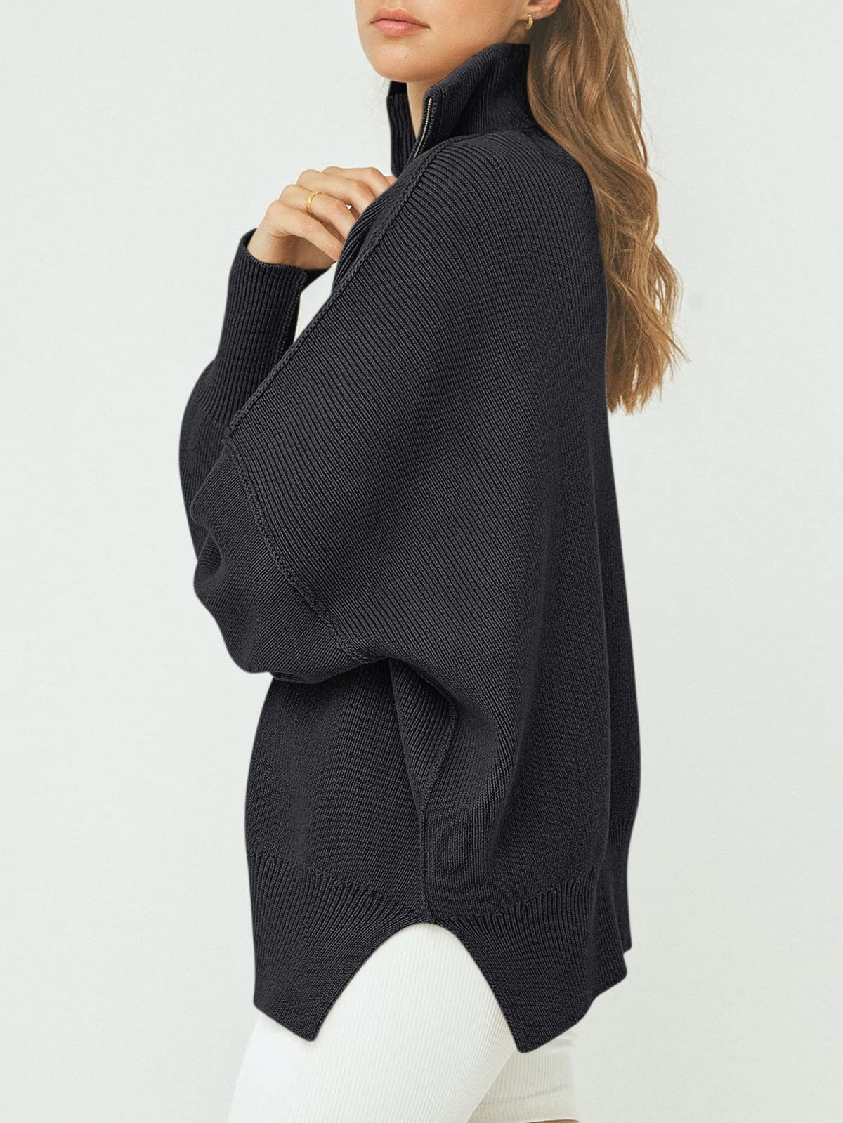 Women's Oversized Quarter Zip Pullover Sweater (Buy 2, Get Free Shipping)