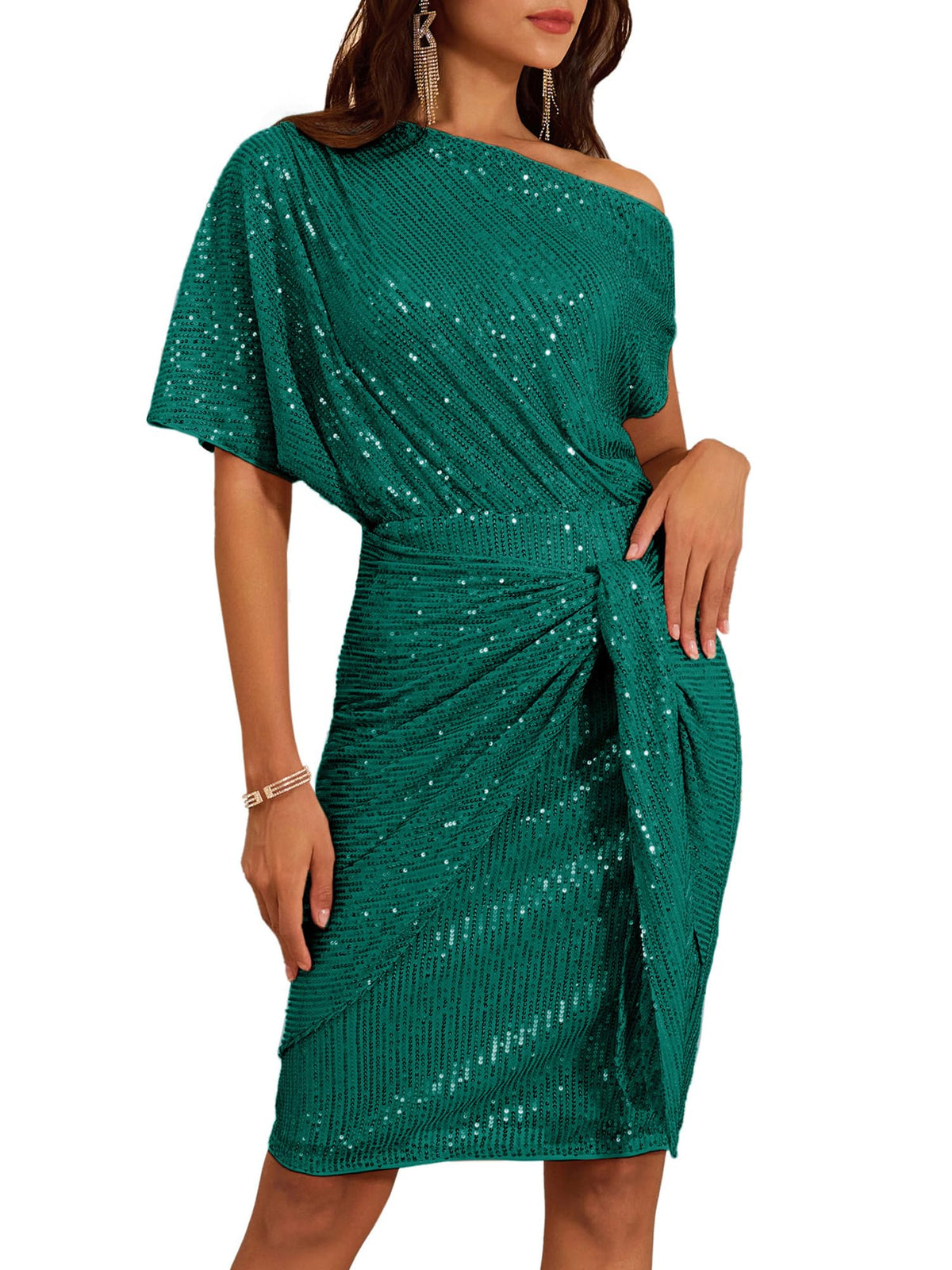 Women's Off-Shoulder Sequin Bodycon Dress (Buy 2, Get Free Shipping)