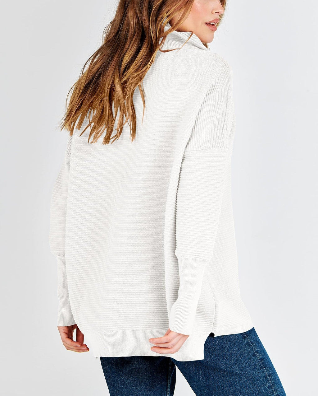 Women's Quarter Zip Rib Knit Cozy Pullover Sweater (Buy 2, Get Free Shipping)