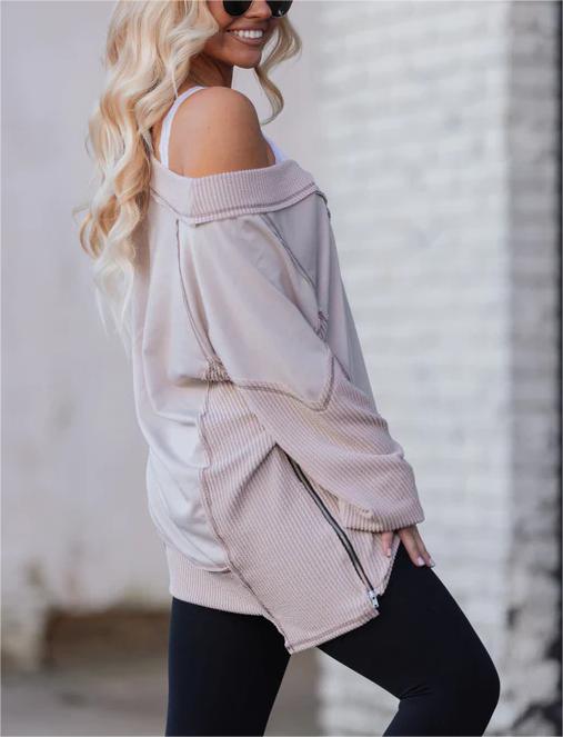 Women's V-Neck Loose Long Sleeve Top (Buy 2 Get Free Shipping)