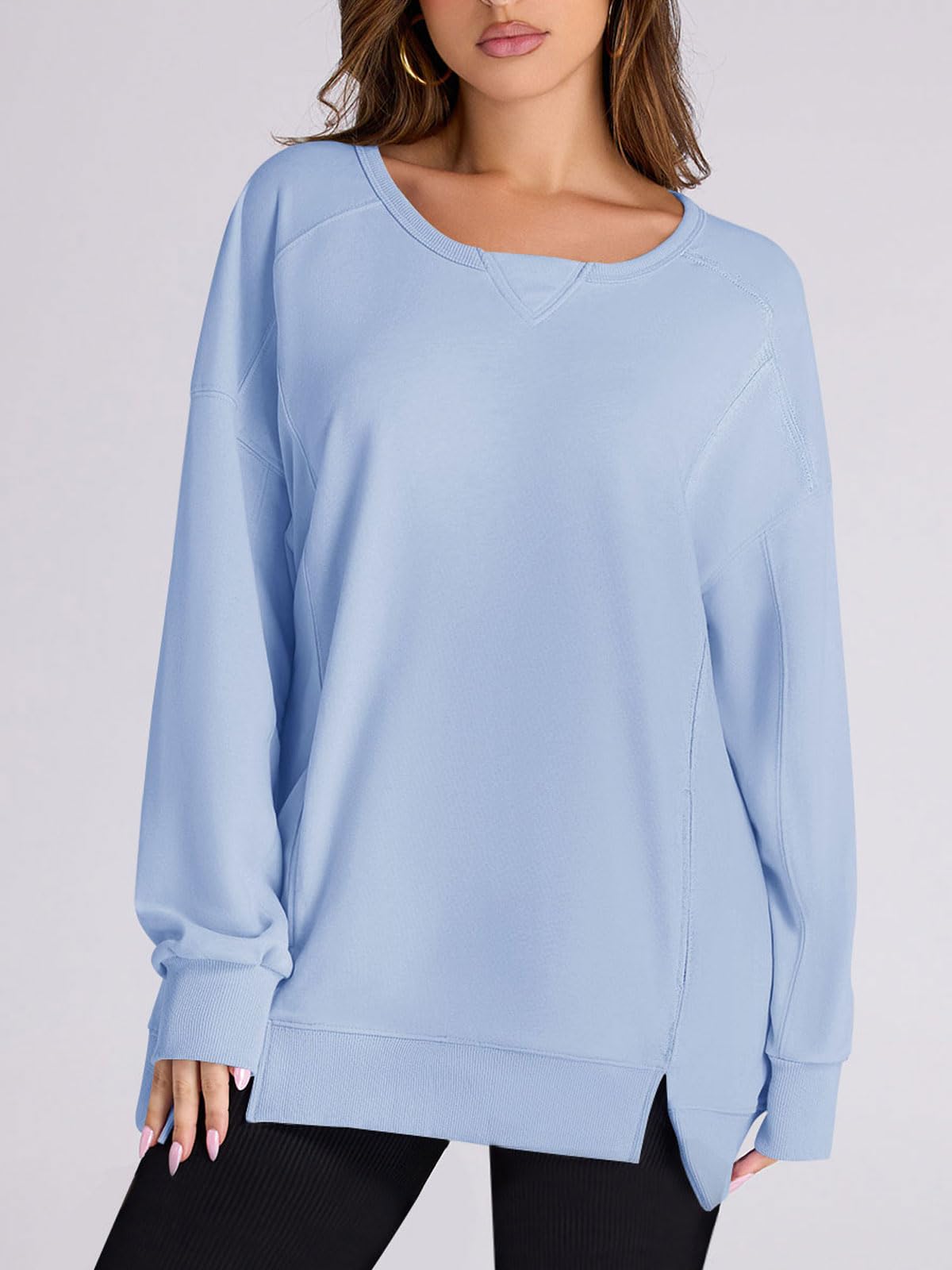 Women's High-Low Side Slit Pullover Sweatshirt with Pockets (Buy 2, Get Free Shipping)
