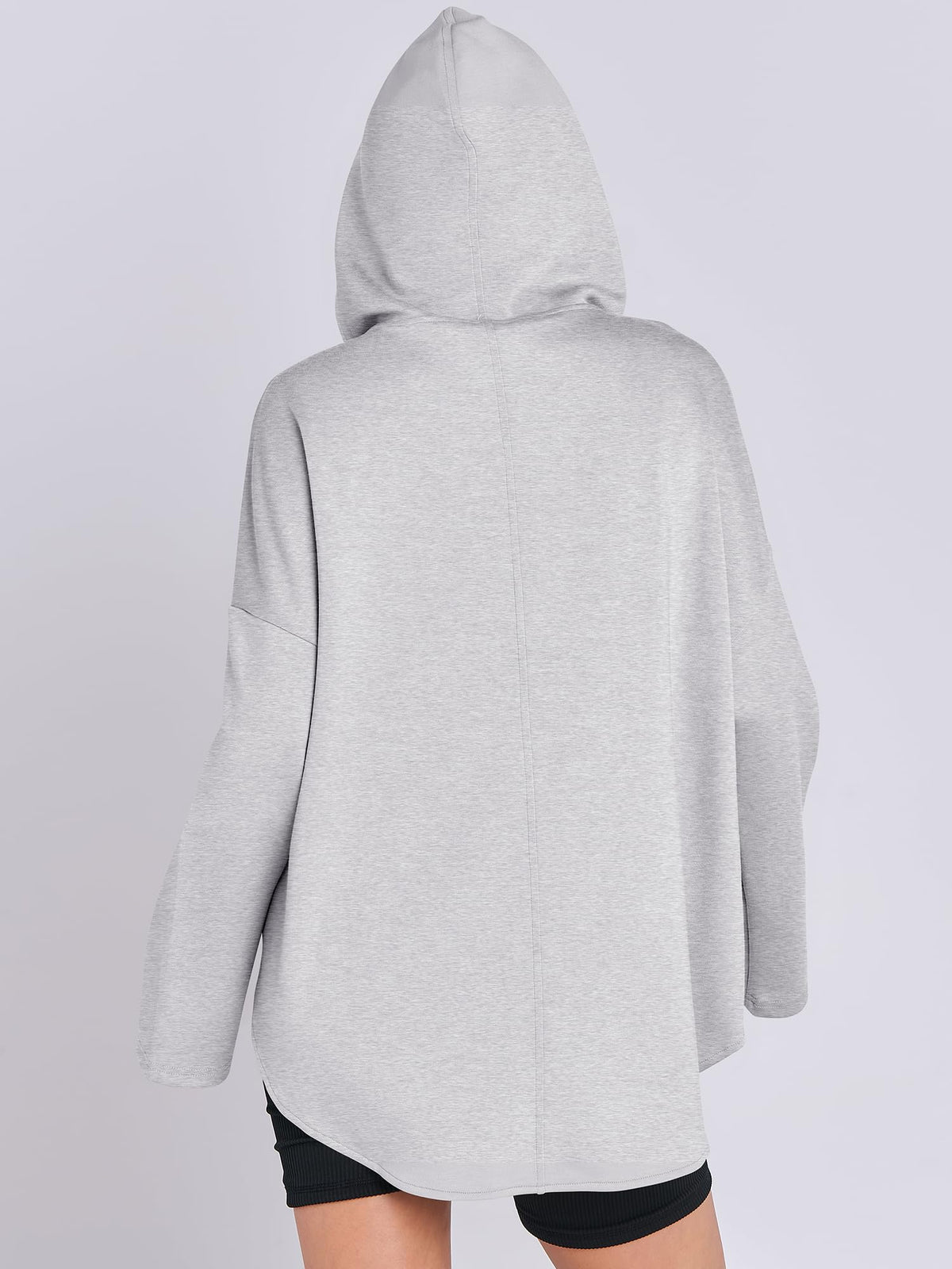 Women's Quarter Zip Oversized Tunic Hoodie (Buy 2 Get Free Shipping)