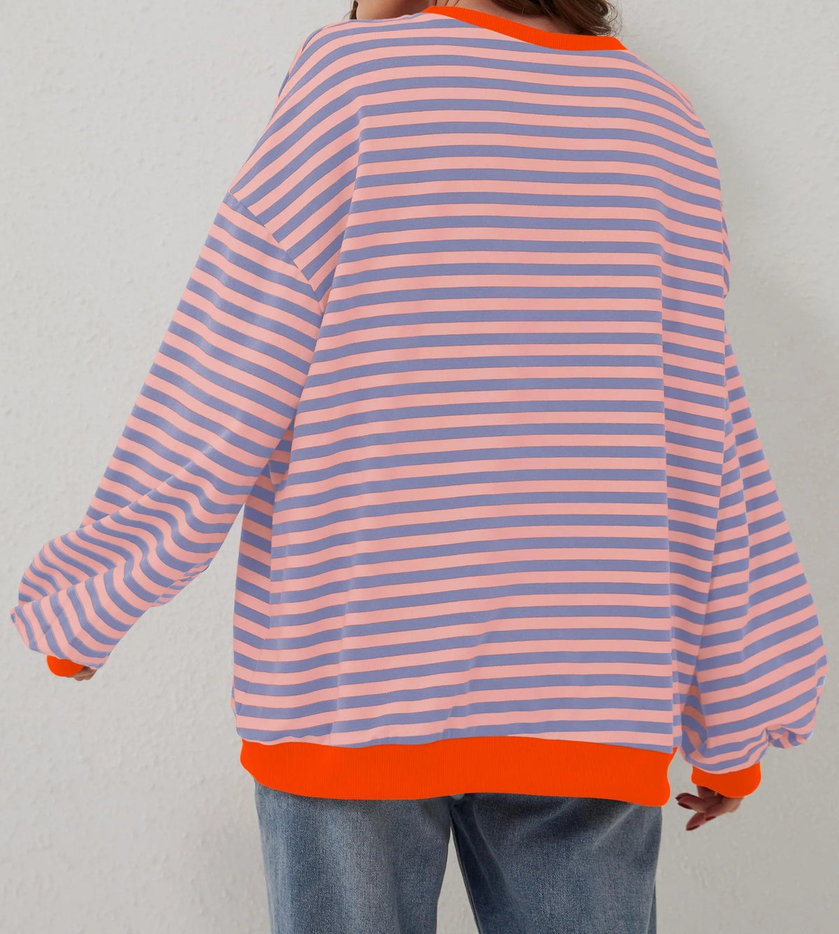 Women's Oversized Striped Long Sleeve Pullover (Buy 2 Get Free Shipping)