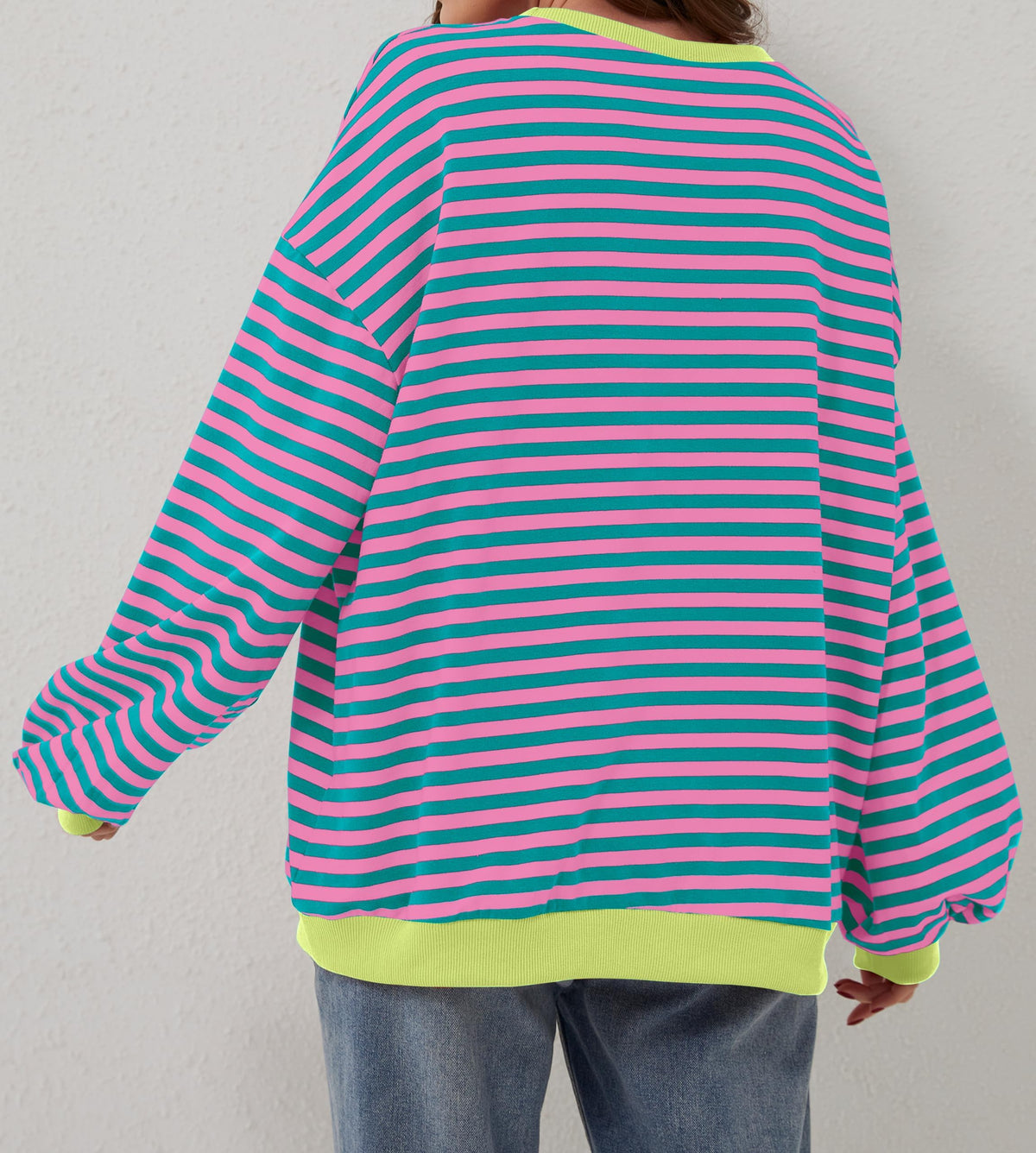 Women's Oversized Striped Long Sleeve Pullover (Buy 2 Get Free Shipping)