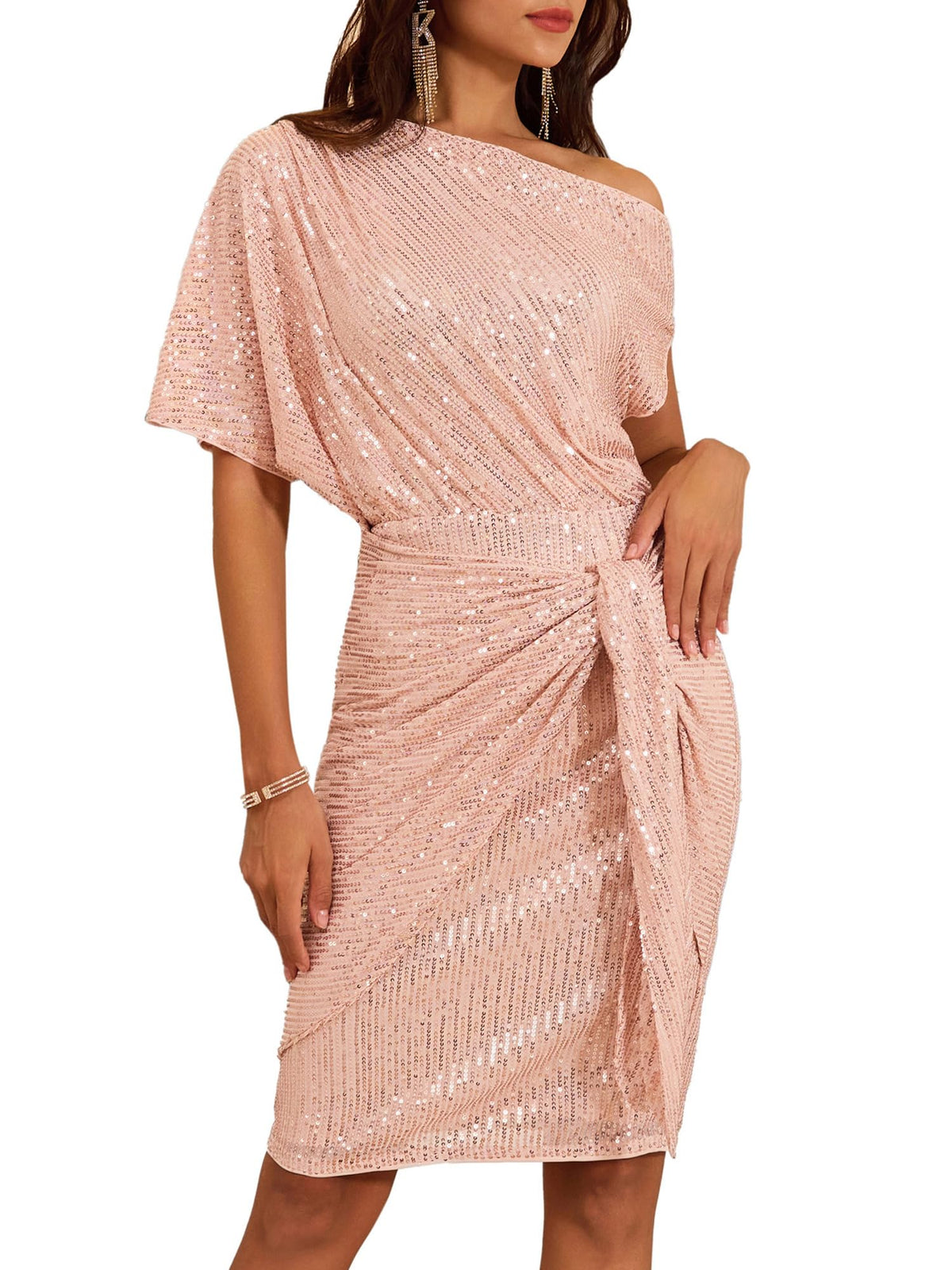 Women's Off-Shoulder Sequin Bodycon Dress (Buy 2, Get Free Shipping)