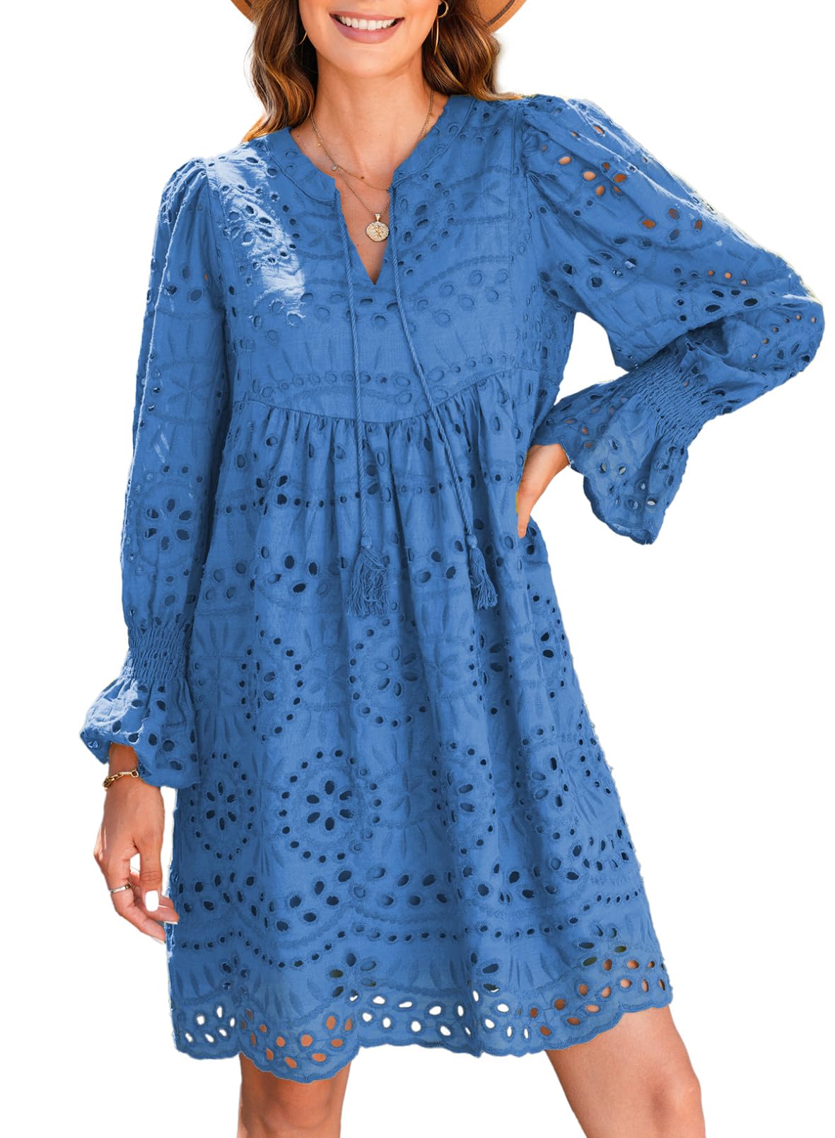 Women’s V-Neck Eyelet Lace Dress (Buy 2, Get Free Shipping)