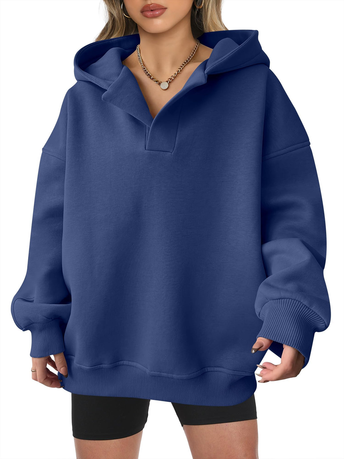 Women's Oversized V-Neck Hooded Pullover (Buy 2 Get Free Shipping)