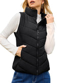 Women's Sleeveless Zip Up Stand Collar Quilted Puffer Vest (Buy 2 Get Free Shipping)