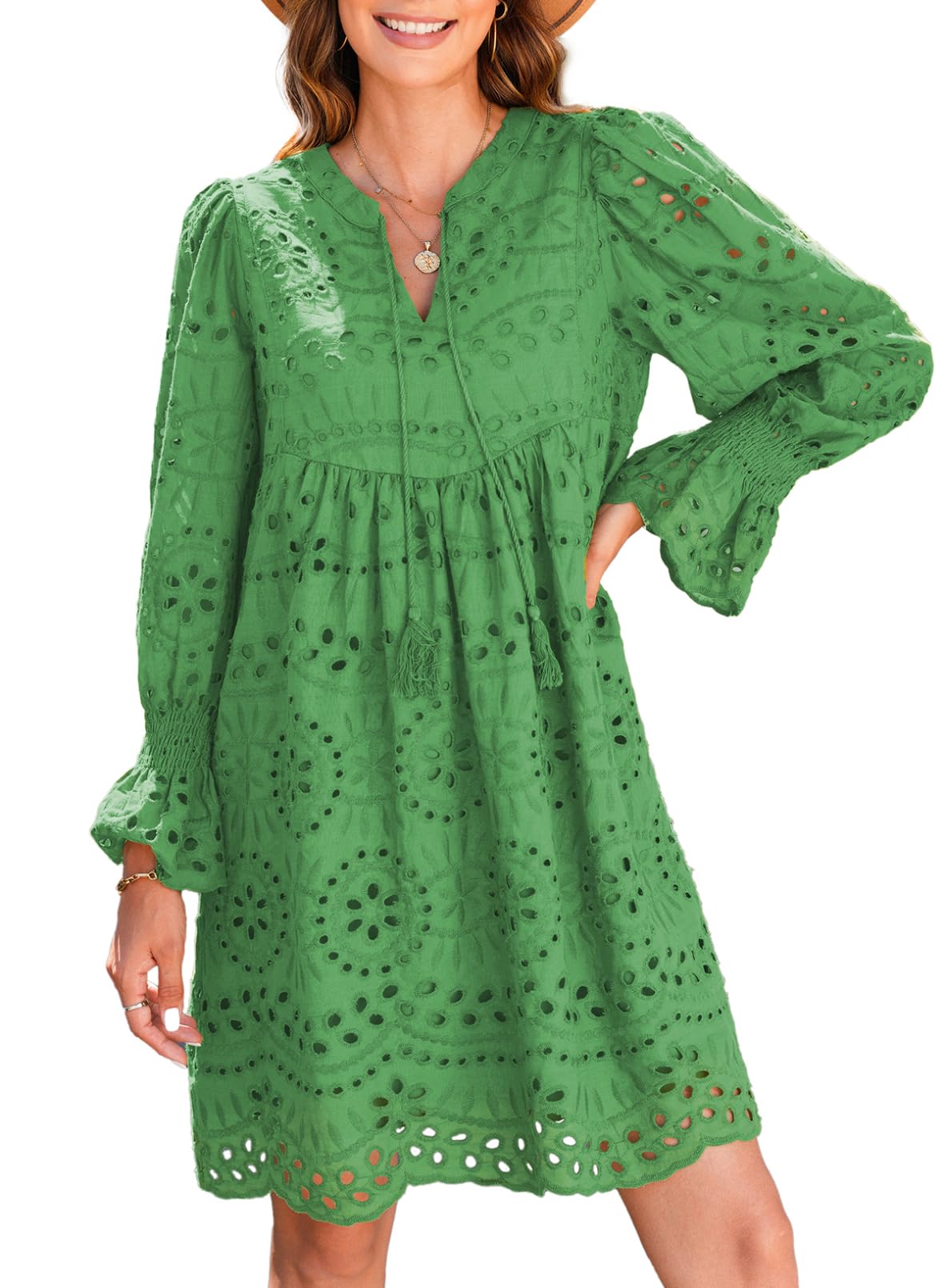 Women’s V-Neck Eyelet Lace Dress (Buy 2, Get Free Shipping)