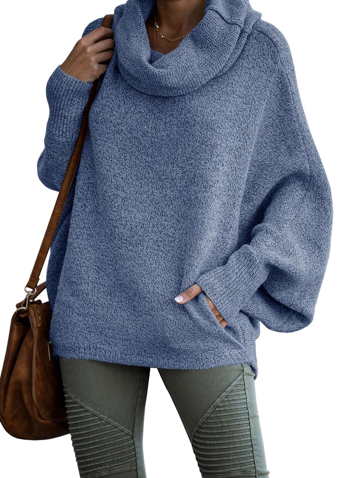 Women's Cowl Neck Pullover Sweaters with Pockets (Buy 2 Get Free Shipping)
