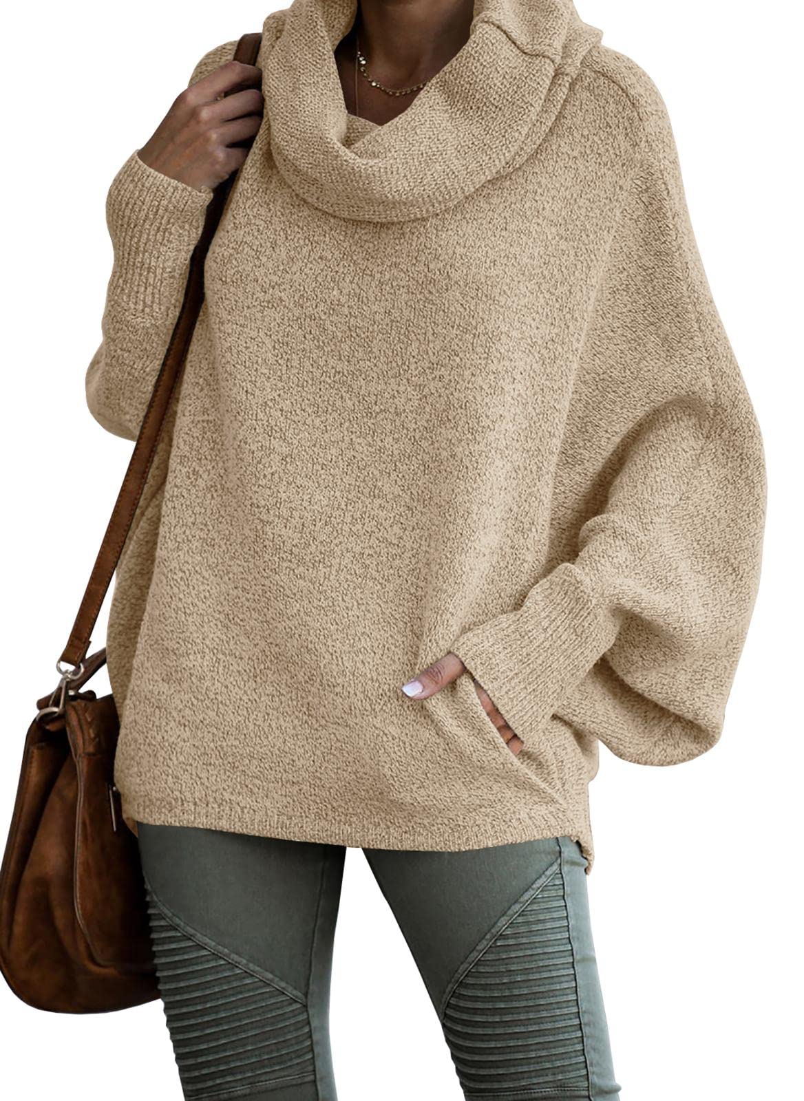 Women's Cowl Neck Pullover Sweaters with Pockets (Buy 2 Get Free Shipping)
