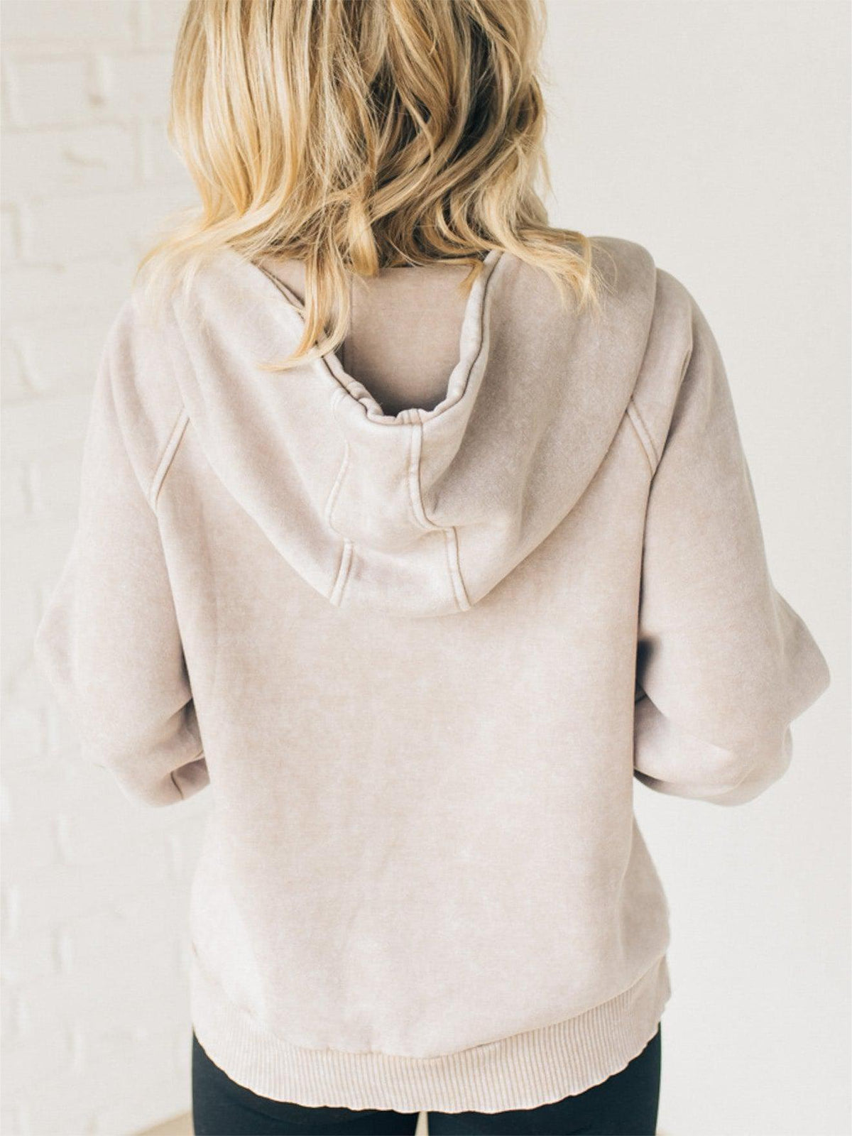 Women's 3/4 Zip Acid Washed Hoodie (Buy 2, Get Free Shipping)