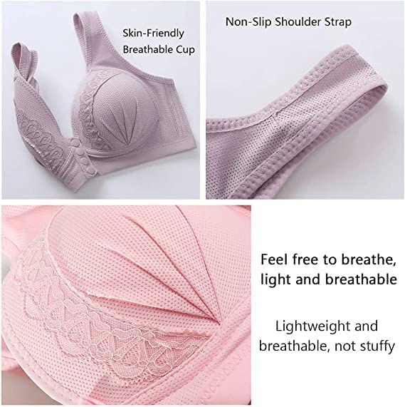 💕BUY 1 GET 2 FREE💕-2024 Front-Closure Breathable Skin-Friendly Cotton Bra
