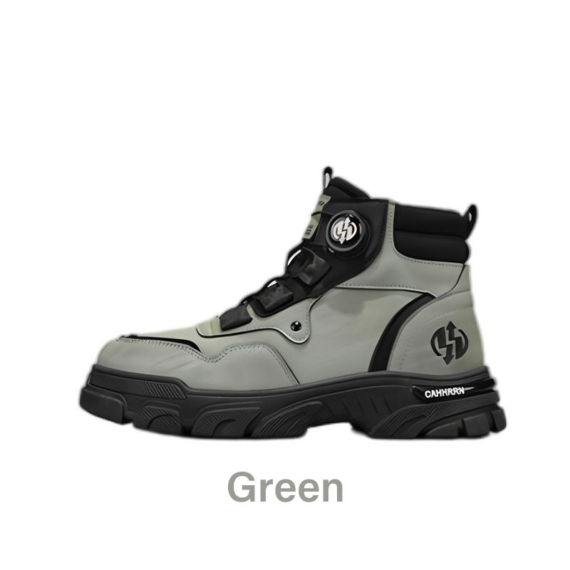 ⏰Men's outdoor swivel buckle work shoes(Waterproof, Anti-slip,Comfortable and Breathable)