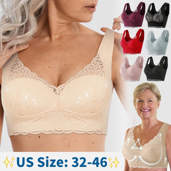 🔥Last Day Buy 1 Get 2 Free😍-Seamless Wireless Lace Push-Up Bra