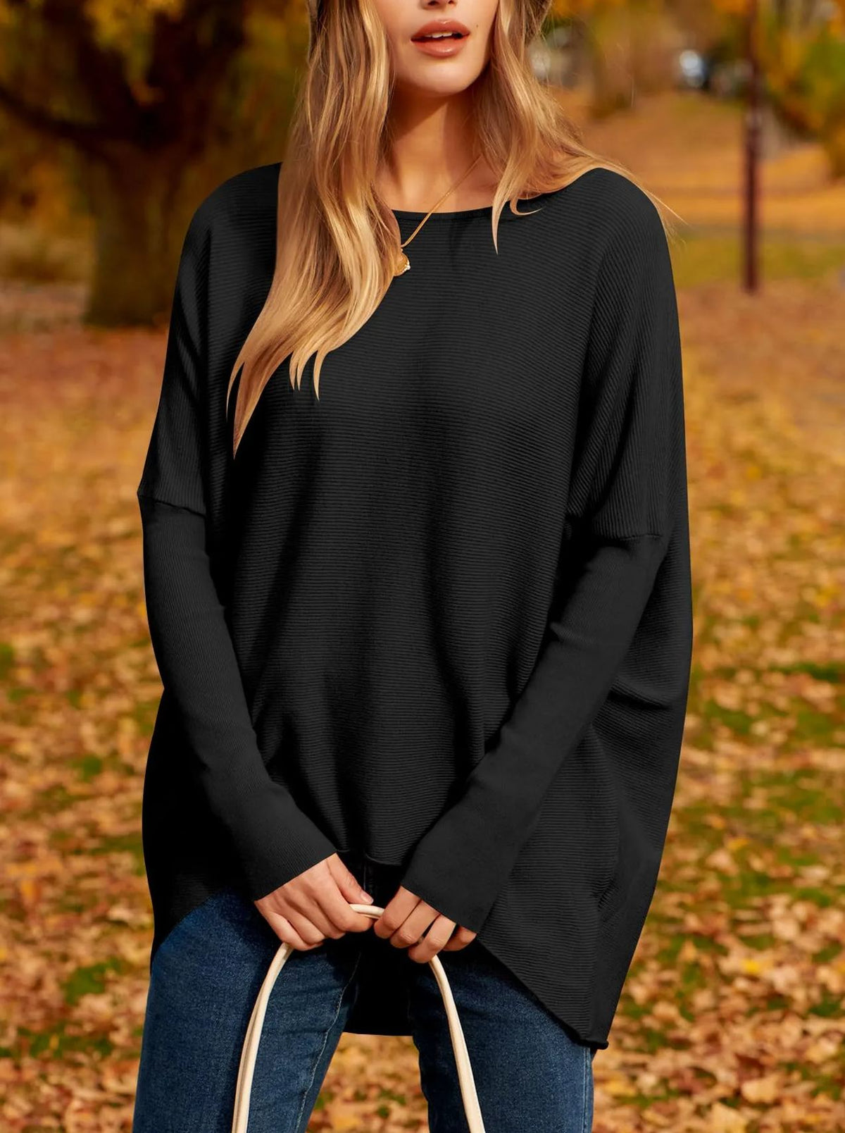 Women's Dolman Sleeve Knitted Pullover Sweater (Buy 2 Get Free Shipping)