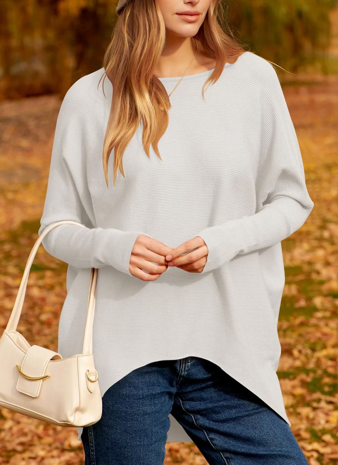 Women's Dolman Sleeve Knitted Pullover Sweater (Buy 2 Get Free Shipping)
